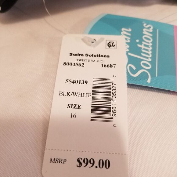 Swim Solutions NWT Galactica Printed Twist Corset size 16 nwt bin#2 - Picture 5 of 16